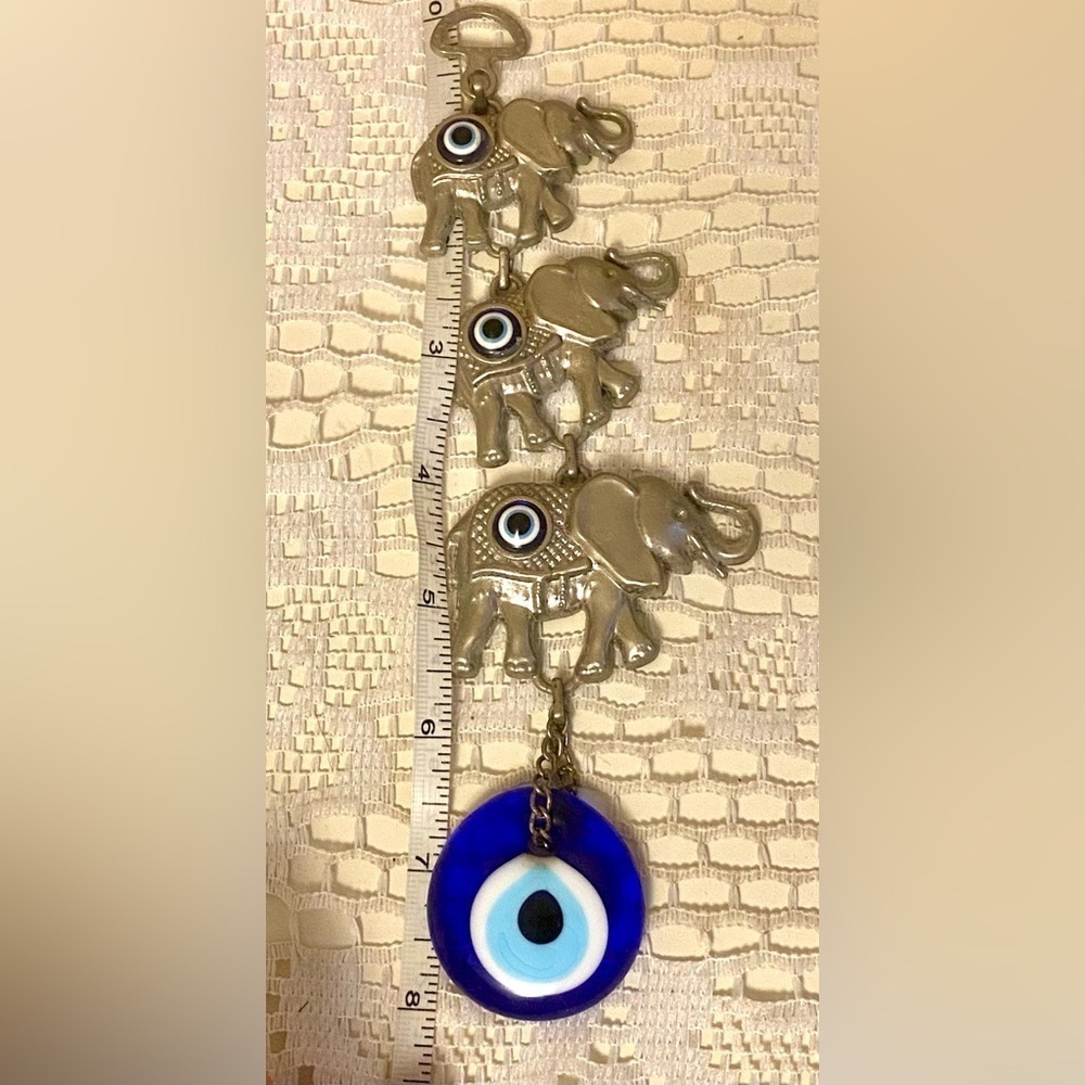 Silver Elephant Evil Eye 🧿 wall decor - Picture 3 of 3